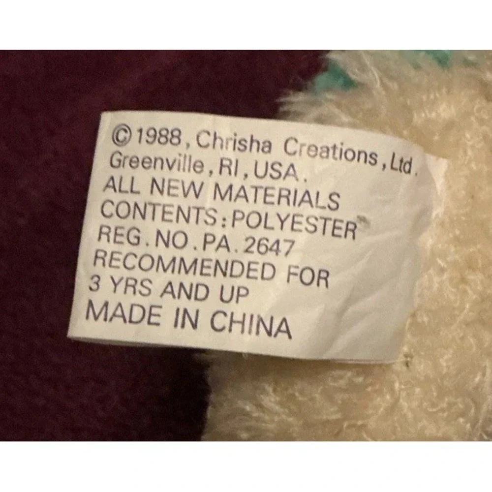 1988 Chrisha Playful Plush Bunny Stuffed Rabbit Easter Sweater With Jointed Legs